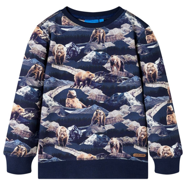 Sudadera para niños con estampado de osos azul marino 140 D