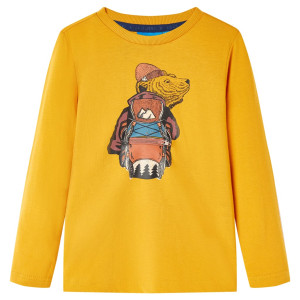 T-shirt de crianças de manga comprida com o urso colorido 116 D