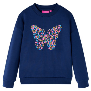 Sudadera para niños con estampado de mariposa azul marino 140 D