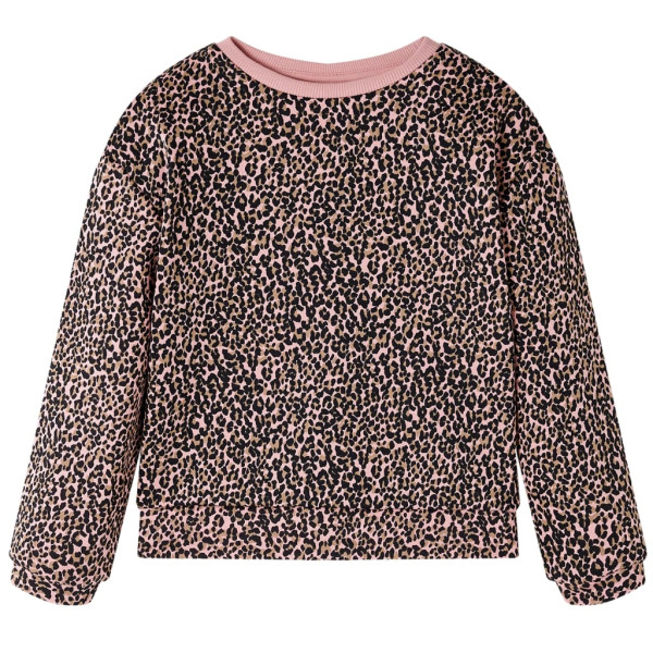 Camisola infantil com impressão de leopardo rosa média 104 D