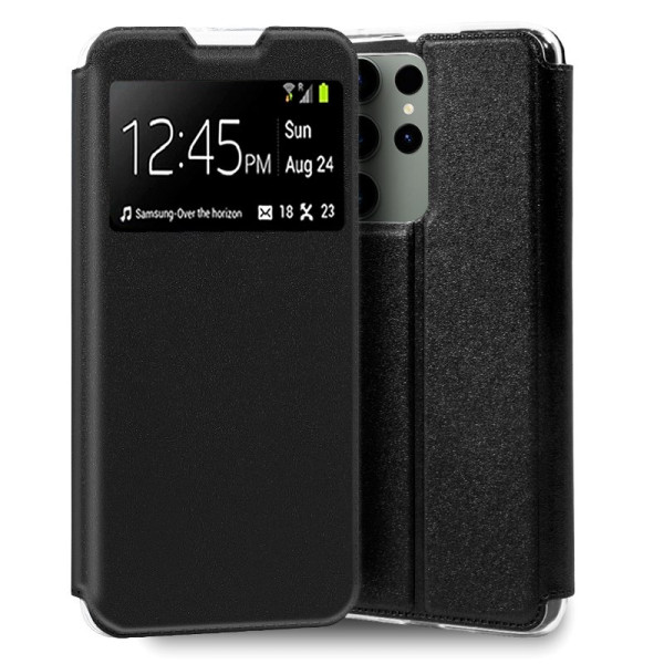 Fundação COOL Capa de Flip para Samsung S918 Galaxy S23 Ultra Light Black D