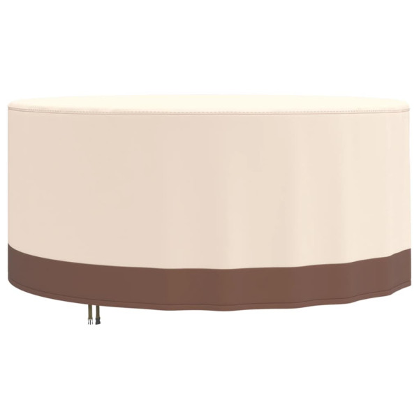 Cobertura de móveis de jardim redondo Oxford 600D beige Ø 183x71 cm D