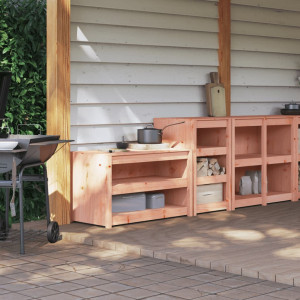 Muebles de cocina exterior 2 pzas madera maciza abeto Douglas D
