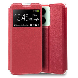 Fundação COOL Flip Cover para Xiaomi Redmi 13C / Poco C65 Liso Vermelho D