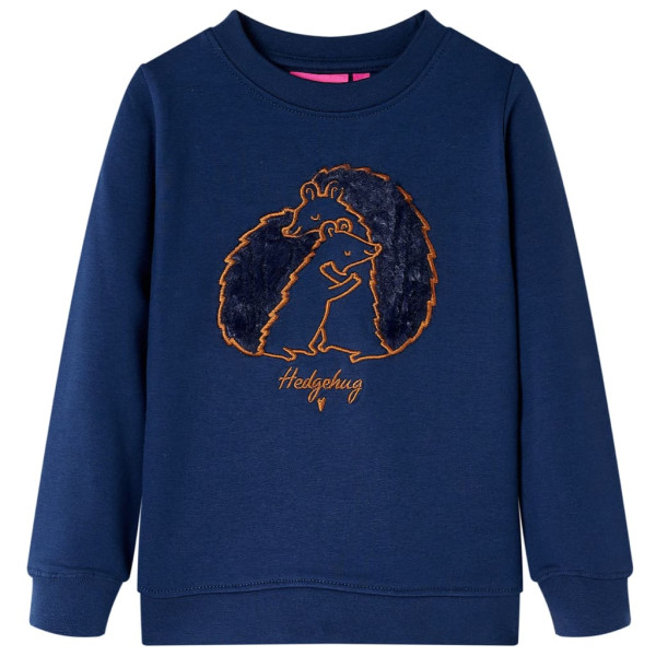 Sudadera para niños con diseño de erizo azul marino 92 D