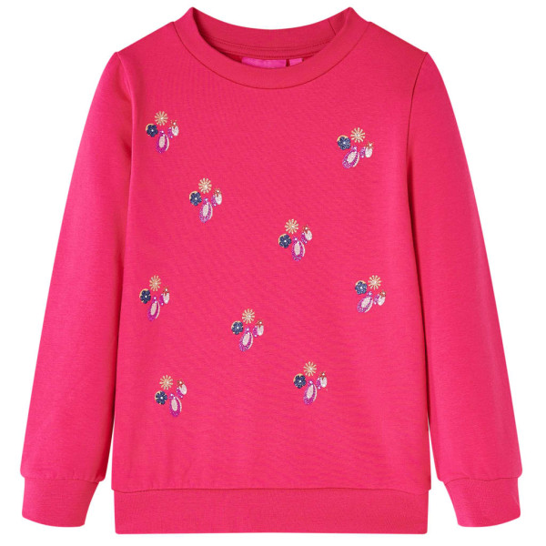 Sudadera para niños estampado purpurina rosa chillón 104 D