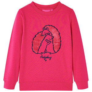 Sudadera para niños con diseño de erizo rosa chillón 92 D