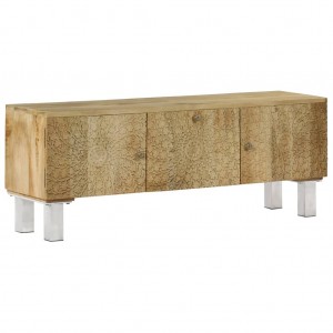Mueble para TV de madera maciza de mango 118x30x45 cm D