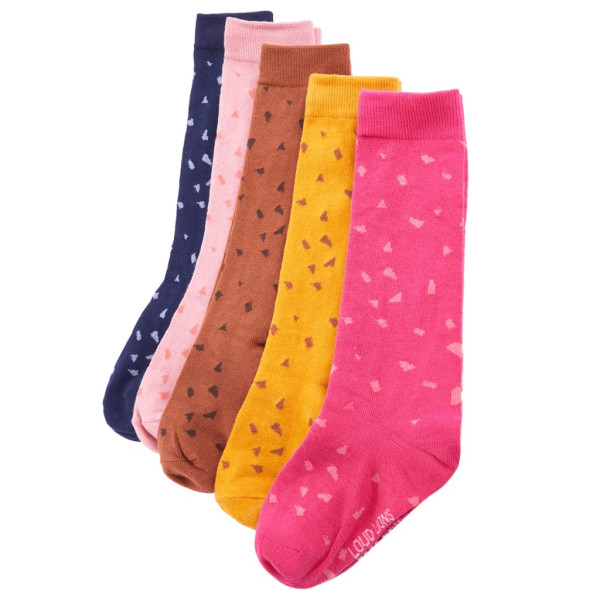 Calcetines para niños 5 pares con estampado de lunares EU 23-26 D