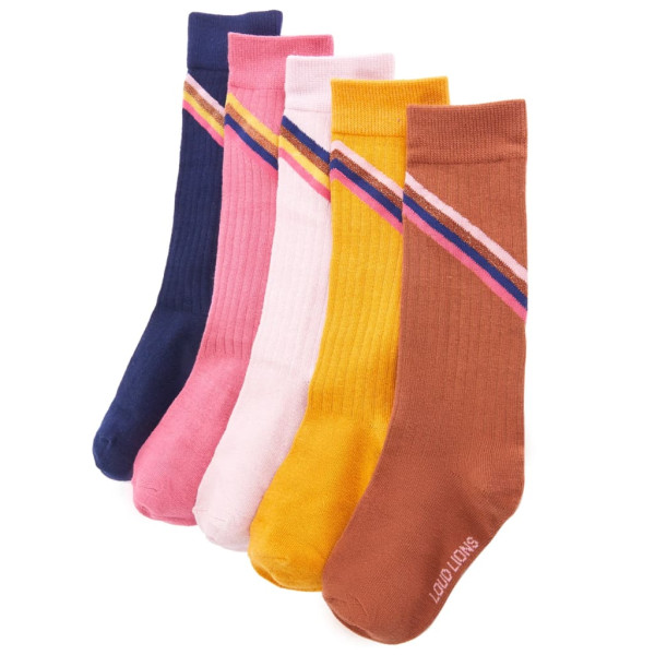 Calcetines para niños 5 pares con estampado de rayas EU 23-26 D