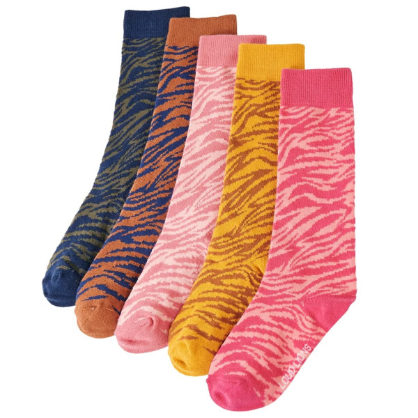 Calcetines para niños 5 pares con estampado de cebra EU 23-26 D