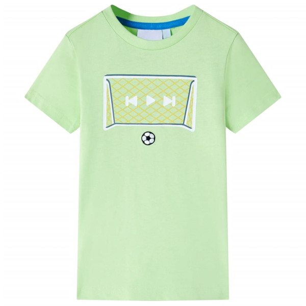 T-shirt para crianças com desenho verde futebol loteria lima 128 D