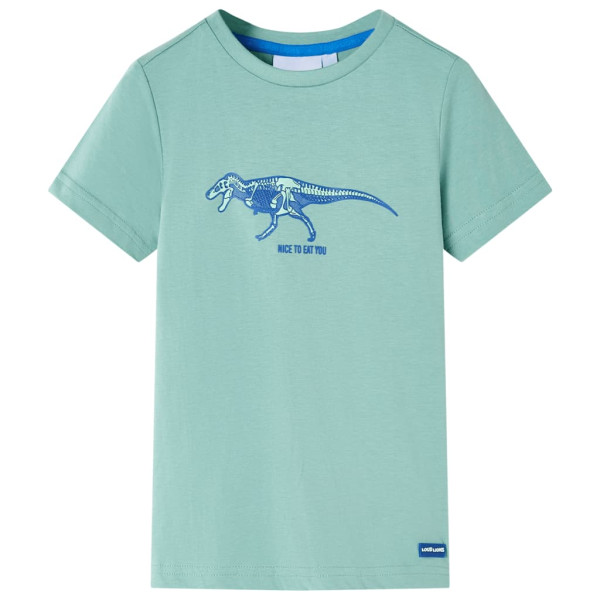 Crianças t-shirt com clara caqui dinossauro impressão 116 D