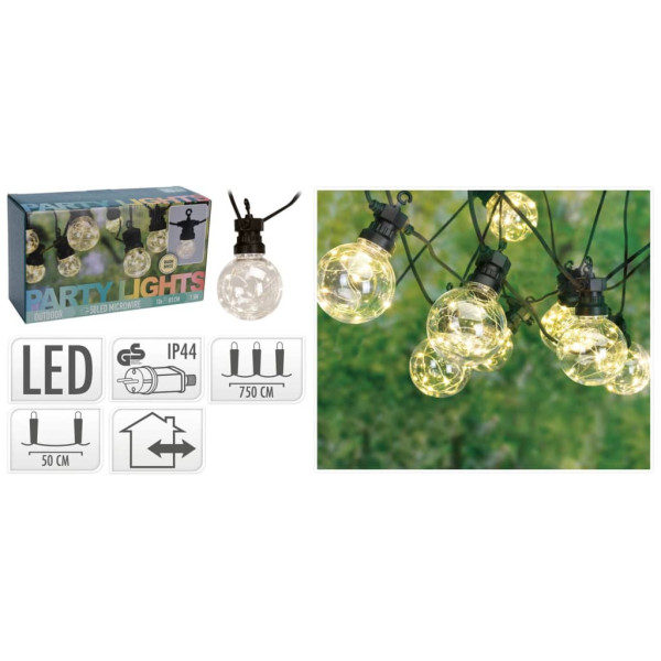 ProGarden Luzes de jardim LED para festas com 80 lâmpadas D