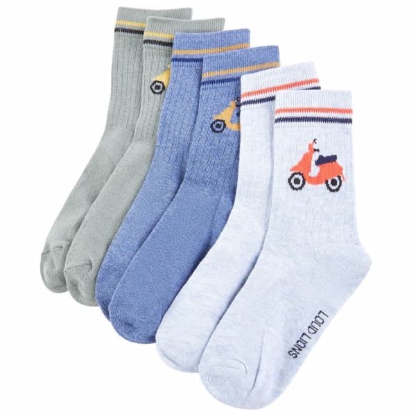 Calcetines para niños 5 pares estampado ciclomotor eléctrico EU 26-29 D