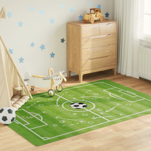 Alfombra niños lavable antideslizante campo fútbol 160x230 cm D