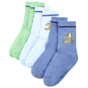 Calcetines para niños 5 pares con estampado de plátano pelado EU 26-29 D