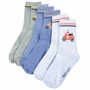 Calcetines para niños 5 pares estampado ciclomotor eléctrico EU 23-26 D