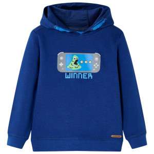 Sudadera con capucha niños estampado videoconsola azul marino 116 D