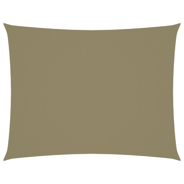 Telhado de vela retangular de tecido oxford beige 3,5x5 m D