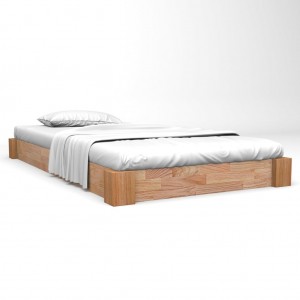 Estrutura de cama madeira maciça de carvalho 120x200 cm D