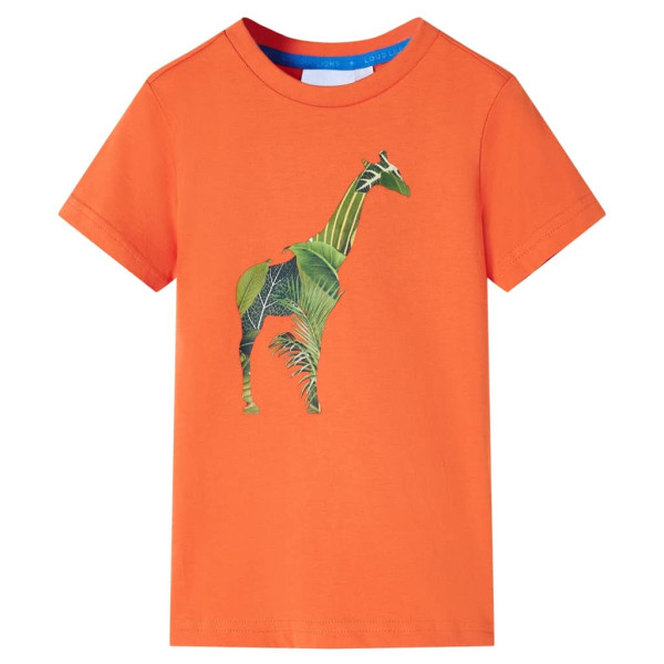 T-shirt para crianças com girafa laranja imprimir 92 D