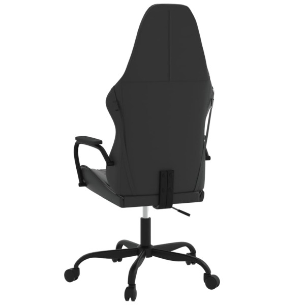Silla gaming de masaje cuero sintético negro y gris M 5