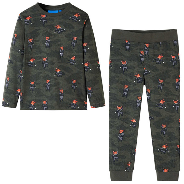 Pyjama para crianças de longa duração com caqui zorros ninjas 92 D