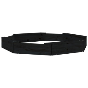 Arenero con asientos octógono madera maciza de pino negro H
