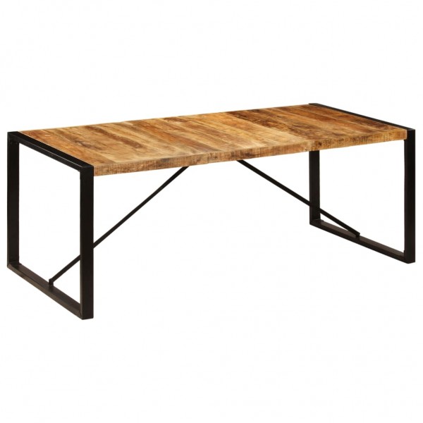 Mesa de comedor de madera maciza de mango 200x100x75 cm D