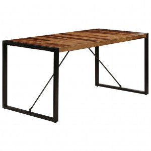 Mesa de jantar 160x80x75 cm madeira maciça de sheesham D
