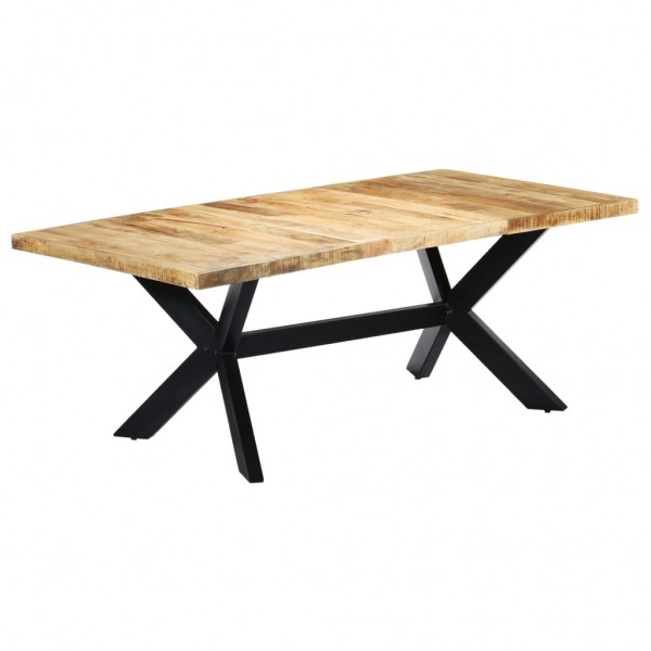 Mesa de comedor de madera maciza de mango 200x100x75 cm D