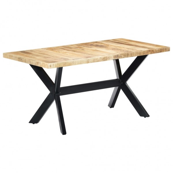Mesa de jantar em madeira maciça de manga crua 160x80x75 cm D