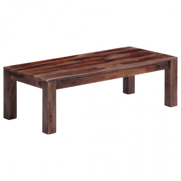 Mesa de centro 110x50x35 cm madeira maciça de sheesham cinza D