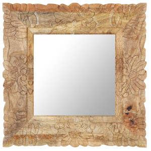 Espejo de madera maciza de mango 50x50 cm D