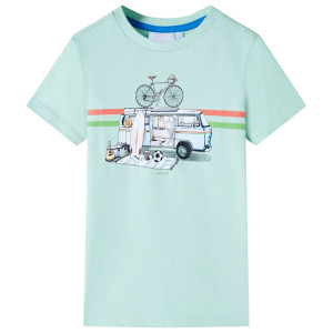 Camiseta para niños verde menta claro 92 D