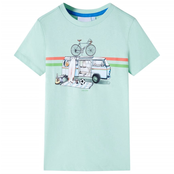 Camiseta para niños verde menta claro 128 D