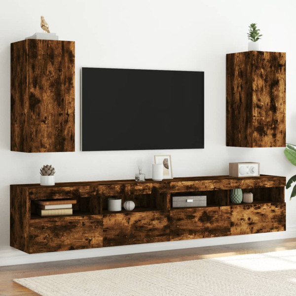 Mobiliário de televisão de parede luzes LED 2 ou 30 cm x 35 cm x 70 cm D