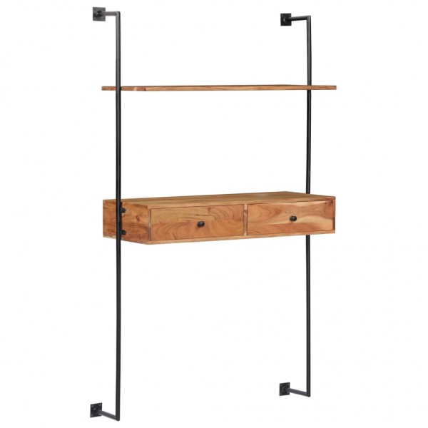 Mesa de parede de madeira maciça de acácia 90x40x170 cm D