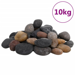 Guijarros pulidos colores mezclados 10 kg 5-8 cm H