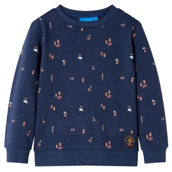 Sudadera infantil azul marino mélange 92 D