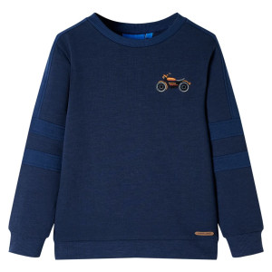 Sudadera infantil azul marino mélange 116 D