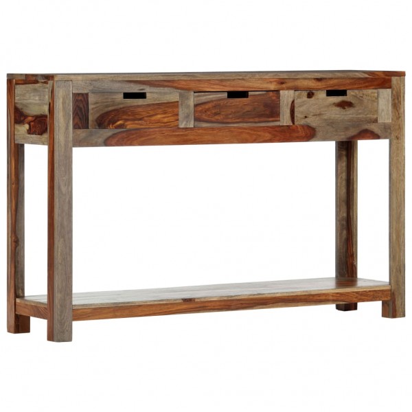 Mesa consola con 3 cajones madera maciza sheesham 120x30x75 cm D