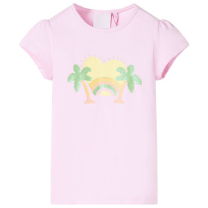 Camiseta infantil rosa claro 140 D