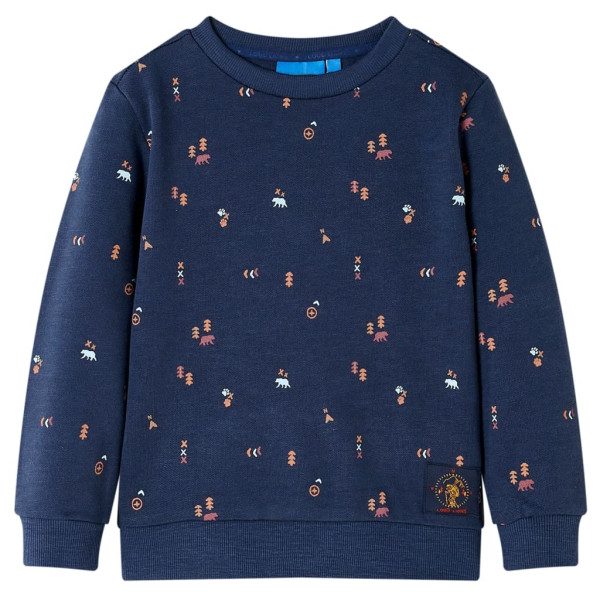 Sudadera infantil azul marino mélange 116 D