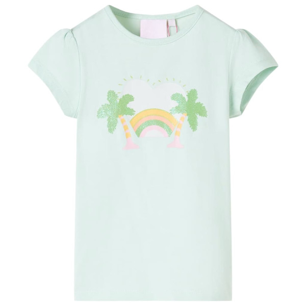 Camiseta infantil verde menta claro 92 D