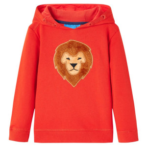 Sudadera para niños con capucha rojo 140 D