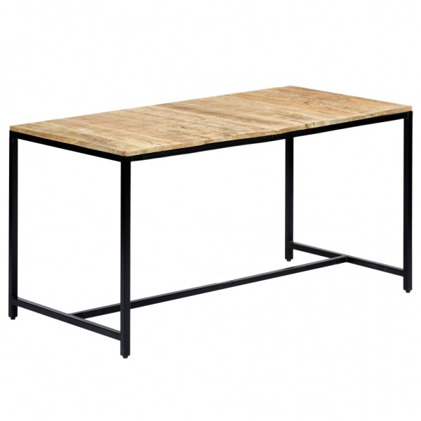 Mesa de jantar madeira maciça de mangue em bruto 140x70x75 cm D