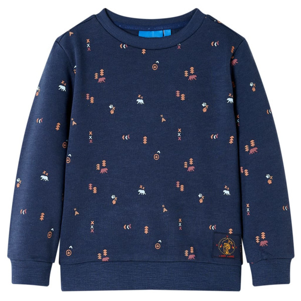 Sudadera infantil azul marino mélange 104 D