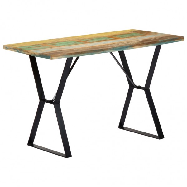 Mesa de jantar de madeira maciça reciclada 120x60x76 cm D